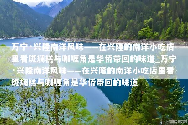 万宁·兴隆南洋风味——在兴隆的南洋小吃店里看斑斓糕与咖喱角是华侨带回的味道_万宁·兴隆南洋风味——在兴隆的南洋小吃店里看斑斓糕与咖喱角是华侨带回的味道